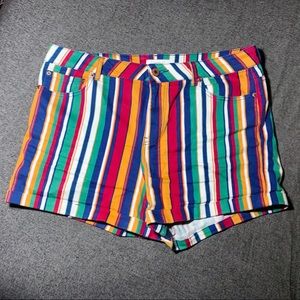 Plus Size Multi-Colour Retro Inspired Shorts